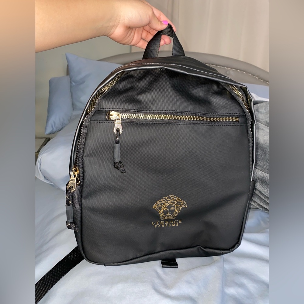 Versace Black and Gold Backpack